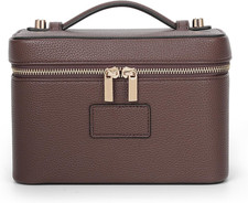 Makeup Bag Vanity Case for Women Leather Cosmetic Bag Travel Toiletry Bags Porta