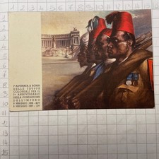 Cartolina Collezione 1 Adunata Roma Truppe Coloniali Tafuri AOI Ascari Indigeni
