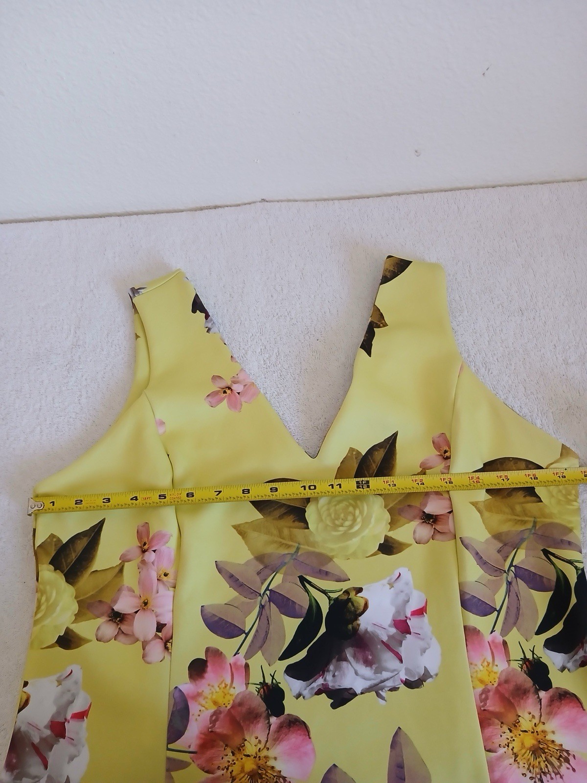 BOLD Elements Women’s Sunday Lemon Floral Print XL Tank Top Sleeveless V-neck