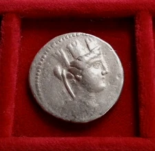 PHOENICIA, Arados. Circa 138-43 BC. AR Tetradrachm Tyche Nike w/ aplustre