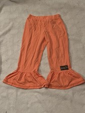 Matilda Jane 2014 Girls Big Flared Ruffle Pants Orange size 6