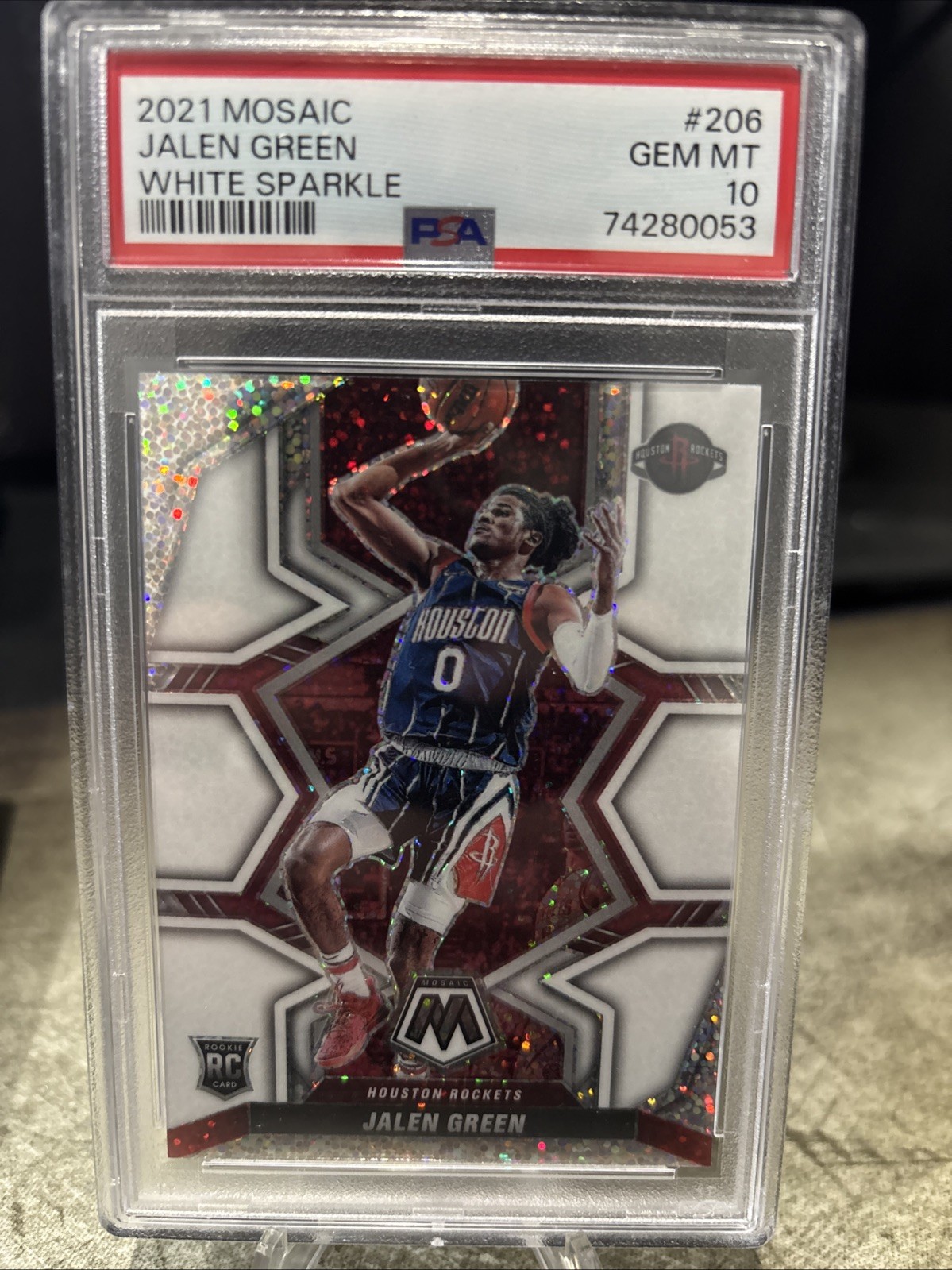 2021 Mosaic White Sparkle True Rookie Jalen Green PSA 10 Pop 7 #206 🔥