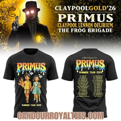 Claypool Gold Tour 2026 Primus T-Shirt Unisex Size S-5XL
