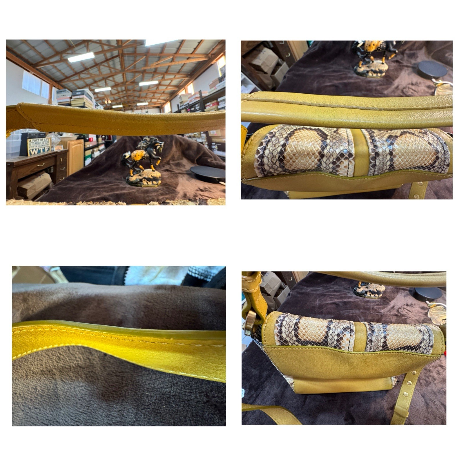 Fendi Leather and Python Shoulder Bag - image 4