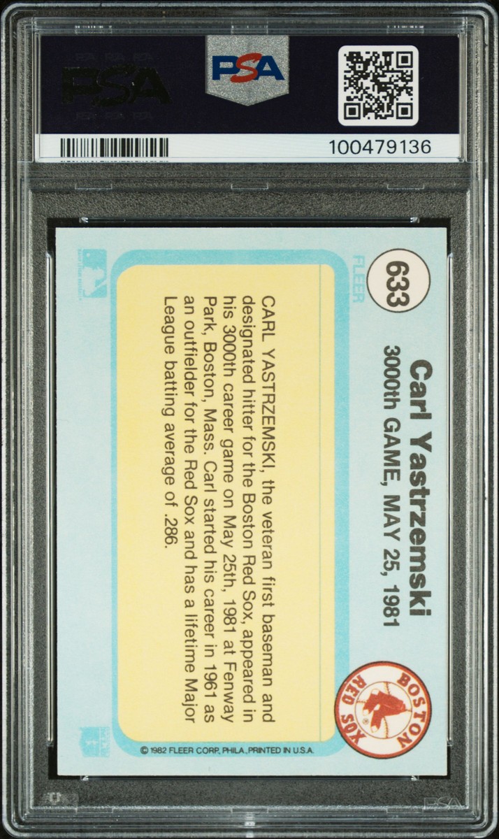 1982 Fleer - Carl Yastrzemski #633 for sale online | eBay