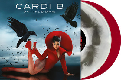 CARDI B - Am I The Drama?  Double LP Feather filled Vinyl/Red Vinyl Rare On Hand