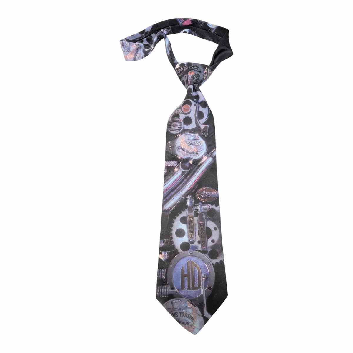 Harley-Davidson Harley Parts Graphic Design Necktie Vintage 1994 USA Made