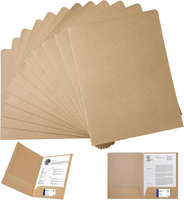 12 StüCk Ordner Mit Tasche, A4 Kraftpapier Dokumentenmappe, PräSentationsmappe M