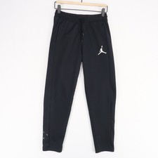 Jordan Pants Boys L Black Graphic Jumpman Dri Fit Joggers Athletic Drawstring