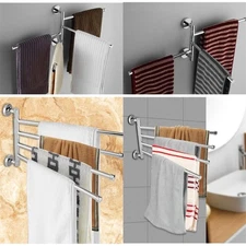 Stainless Steel Household Towel Rack Wall Mounted Holder Hanger Bathroom Shelf