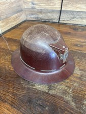 Vintage MSA Full Brim Fiberglass Skullgard Safety Hard Hat Mine  Size 12 