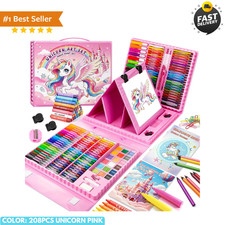 208pcs Art Set Professional Drawing Painting Supplies Kit for Kids