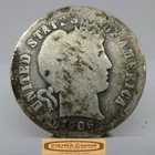 1906 Barber Silver Dime, 90% Silver - #C52287NQ