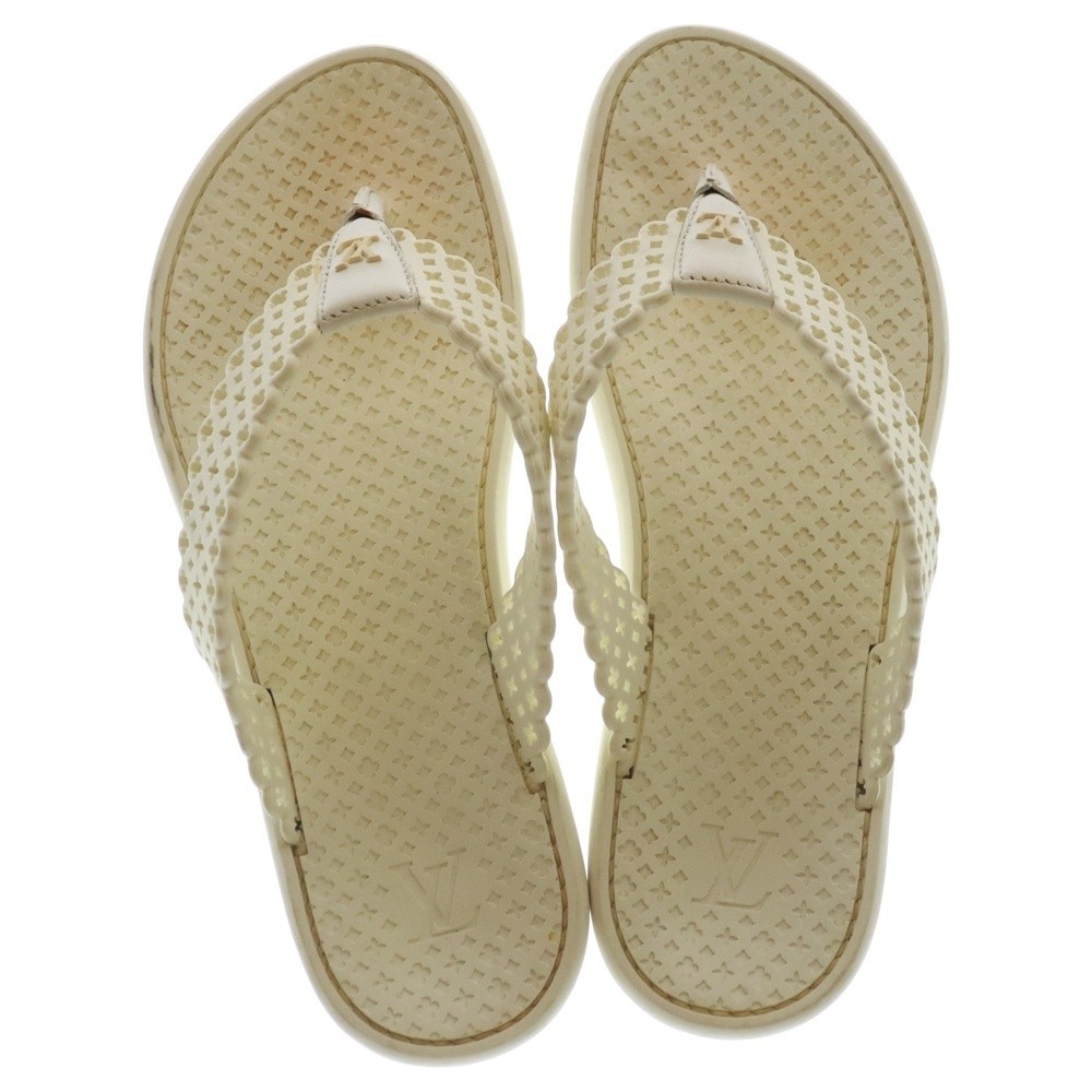 Louis Vuitton Monogram Thong Sandals White Size 36 US About5 For Women thumbnail 20
