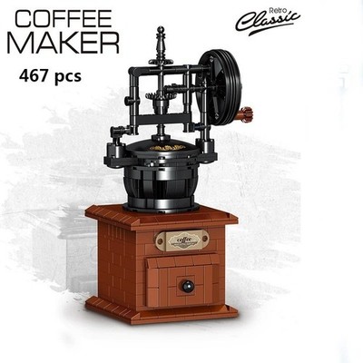 Kaffeemaschine Kaffeemühle Retro Classic Antique Coffee Building Set | +467pcs