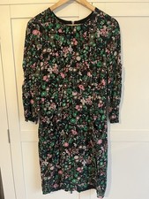 Whistles Green & Pink Printed Dress UK 12-14