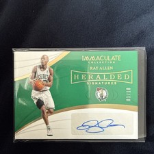 2018-19 Immaculate Collection - Heralded Signatures Ray Allen #HS-RAL Gold 1/10 