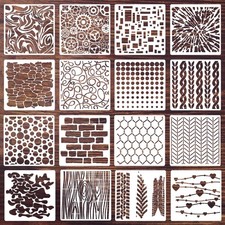 Texture Stencils for Painting Geometric Stencil Cubist Layering Background Te...