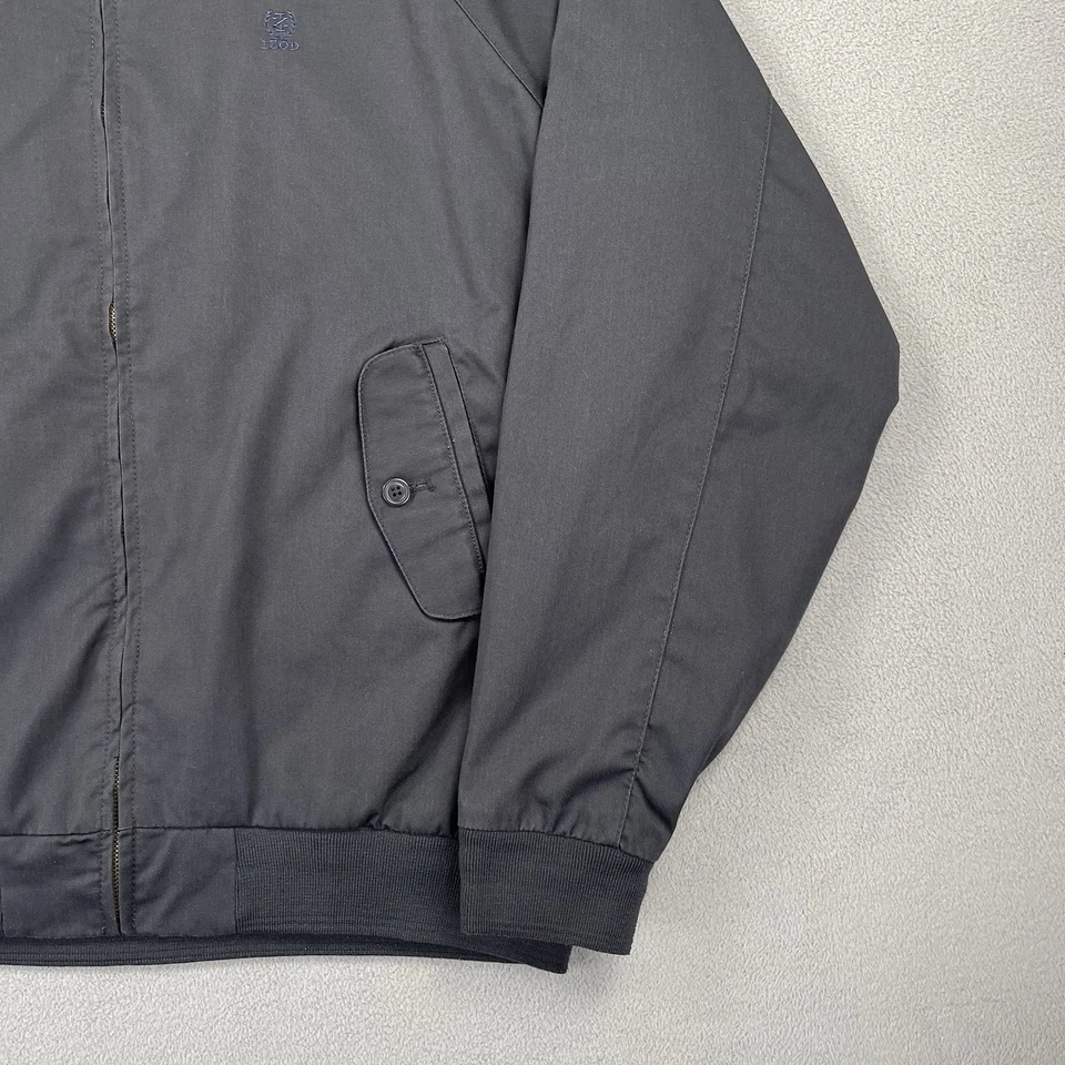 Vintage Izod Coat Jacket Men’s Large Plaid Lined Blue Full Zip Golf Preppy 90s - Image 4 of 4