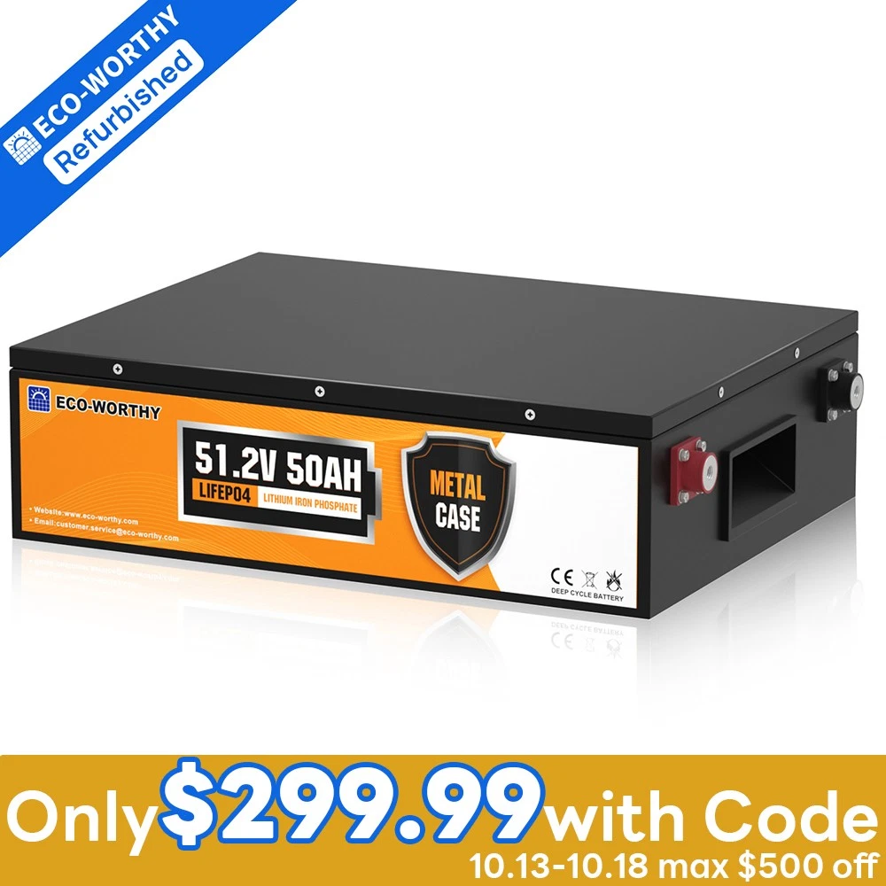 ECO-WORTHY 48V 50Ah Golf Cart LiFePO4 Lithium Battery Certified Refurbished Review