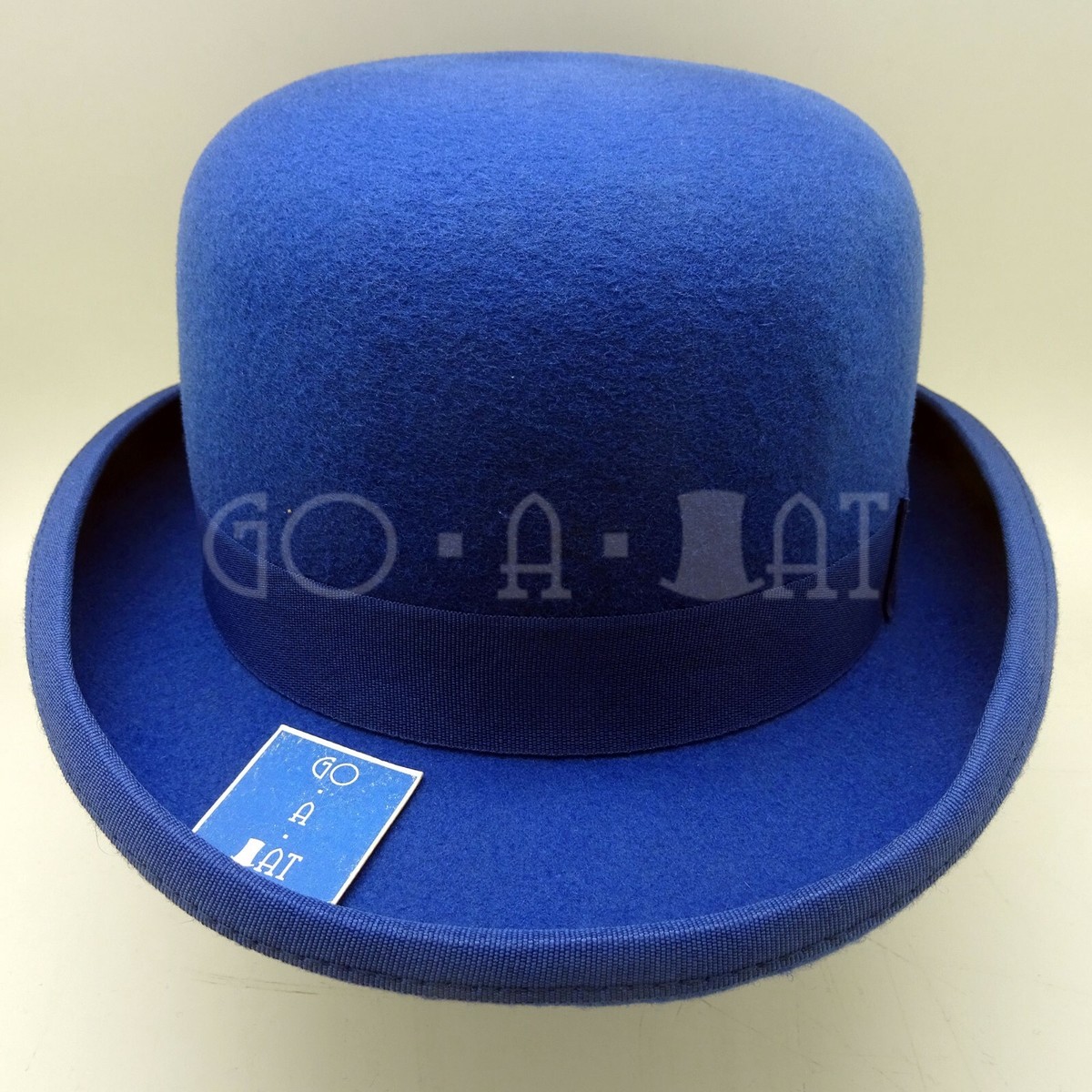 Elegant Billycock Bowler Hat with Curled Brim Men Derby | Blue