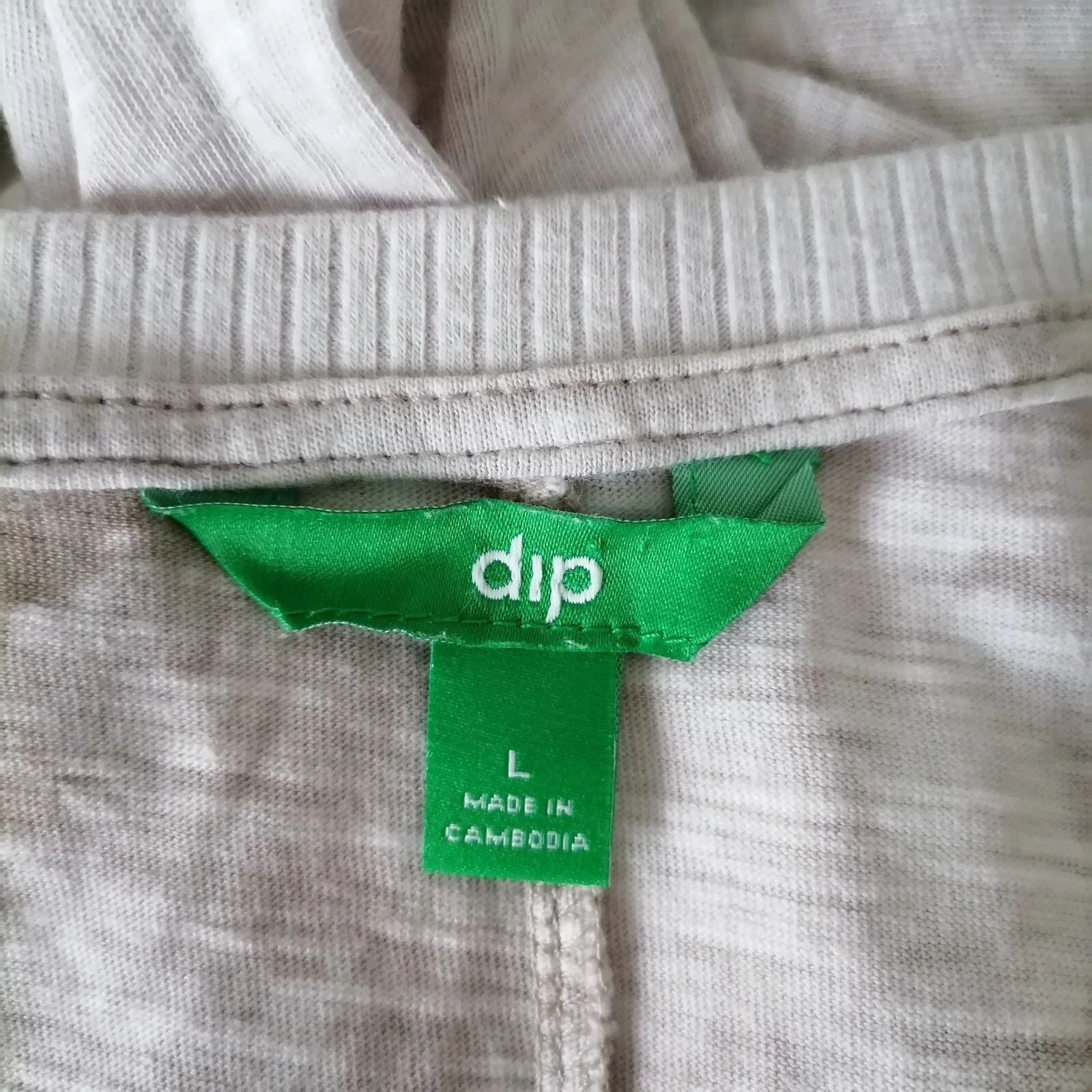 OFF WHITE Abito tubino donna Dip bianco sporco marrone tie dye senza maniche girocollo taglia large