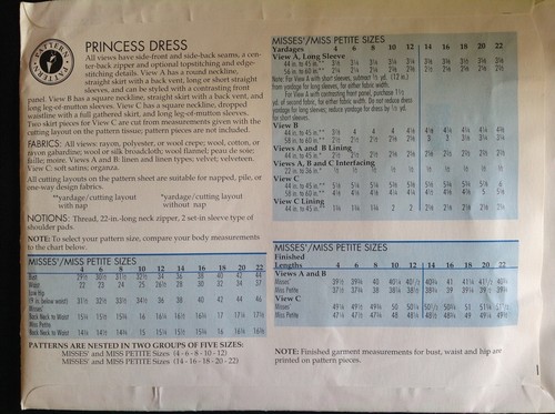 Pattern Sewing Step-by-step Princess dress, Sizes 4-22 - Picture 2 of 2