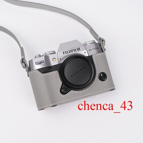 Medio estuche hecho a mano para Fujifilm XT50 inserto de cuero X-T50 cubierta de cámara Kontice - Imagen 33 de 34