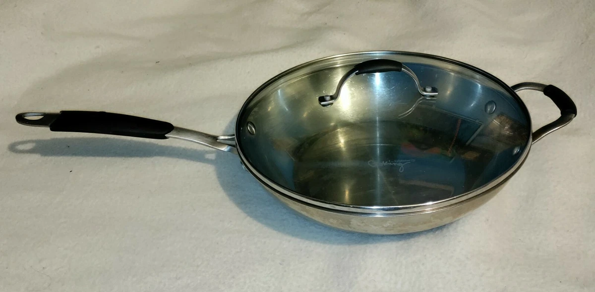 Simply Calphalon Cookware Saute Pan Double Handle 3 Quart Stainless Steel  1611