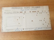 Biglietto del treno Ferrovie Nord Milano FNM da LISSONE a VARESE  4 Aprile 1944