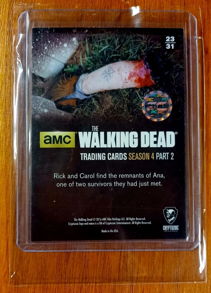 TWD  Trading Cards S4 Part 2 Rick Grimes W/ Autograph - Image 2 of 4