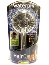 Waterpik PowerPulse Shower Head 7 Spray Patterns Hair Care Chrome, XPC-763ME