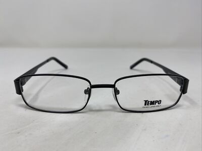 Tempo MM2011 BK 54-17-145 Black Metal Full Rim Eyeglasses Frame AJ06