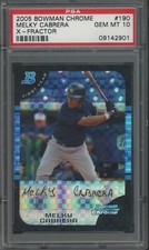 2005 Bowman Chrome 1st Mely Cabrera #190 X-Fractor /225 PSA 10 New York Yankees