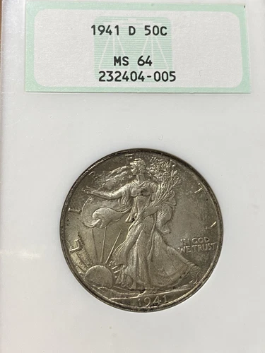 1941 D Walking Liberty Half Dollar NGC MS64