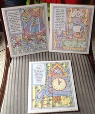 Lot of 3 Children's Nursery Rhyme Prints Pat A Cake Old King Cole Hickory NEW