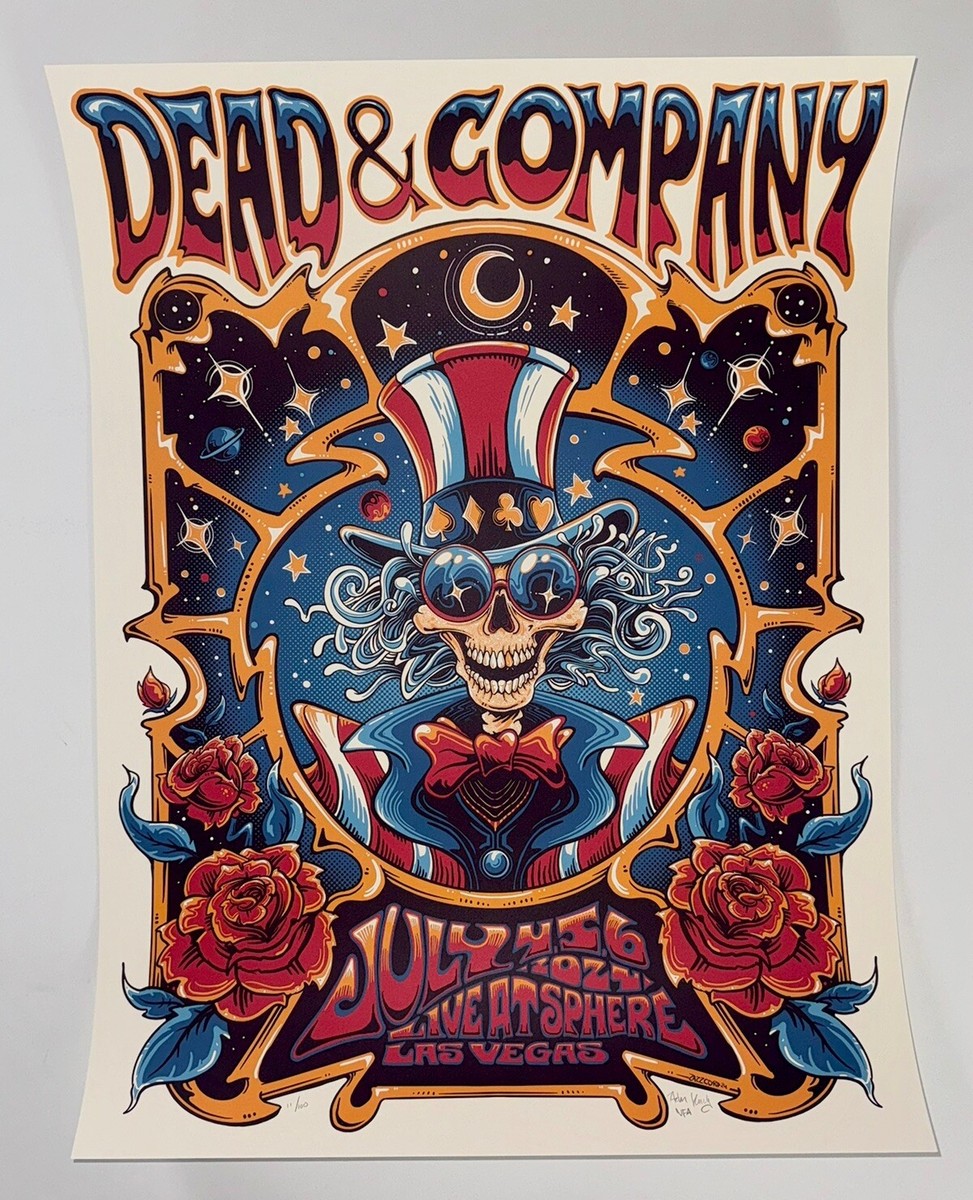 Dead and Company Poster The Sphere Las Vegas 7/4/24 VIP Silkscreen