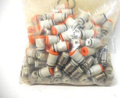 ONE TOUCH PUSH-IN AIR FITTINGS, 3/16'' TUBE CONNECTORS, LOT OF 80