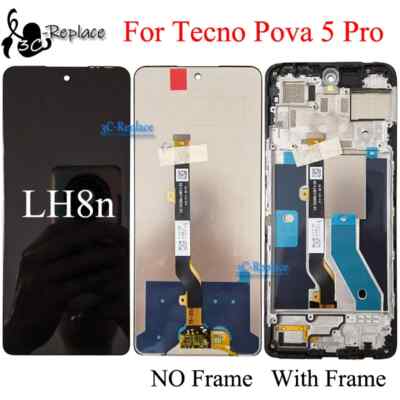 6.78 Inch For Tecno Pova 5 Pro LH8n LH8 LCD Display Touch Screen Assembly