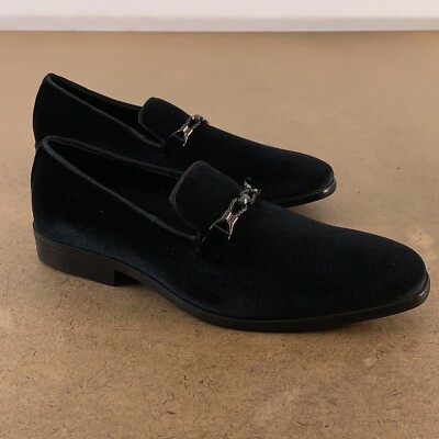 Amalfi Aller Velvet Slip On Loafers Tux Black Smoking Slippers Men’s Size 13 Amazon.com | Amali Velvet Slip-On Dress Loafers for Men with  main image 2