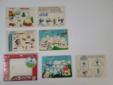 VTG 1983 ETCH-A-SKETCH SMURF MAGIC REUSABLE FUN SCREENS 6 PK GAMES USED 