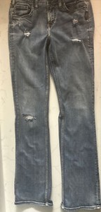Silver Avery Slim Distressed Bootcut Jeans Size  W28x32
