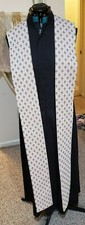 CLERGY STOLE LITURGICAL VESTMENT CUSTOM MADE VINTAGE FABRIC W/CROSSES GOLD BROWN
