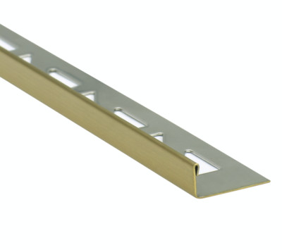 Fliesenschiene L-Profil Farbe Gold gebürstet Winkelschiene V2A L200cm