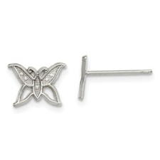 Sterling Silver Butterfly Mini Earrings