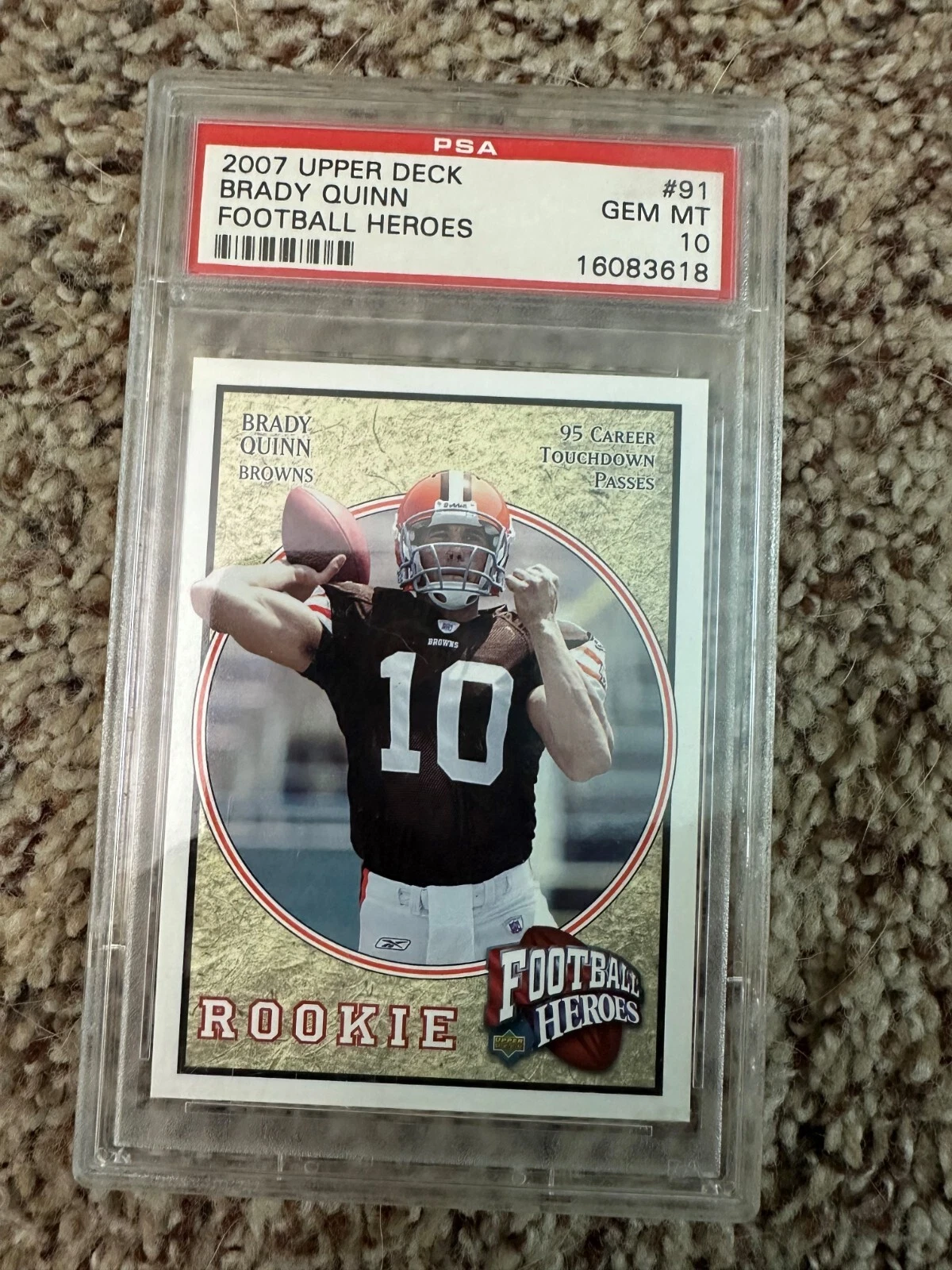 Brady Quinn Upper Deck Football Heroes #91 Base