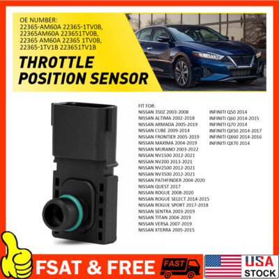 MAP Fuel Sensor Pressure Gas Rear For Nissan Maxima Titan &Infiniti 22365-AM60A