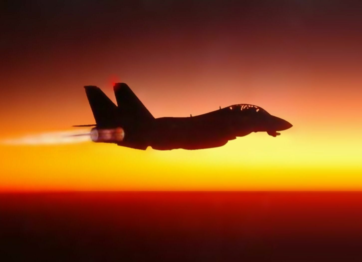 Top Gun F-14 Tomcat Fighter Jet Sunset  8x10 Picture Celebrity Print