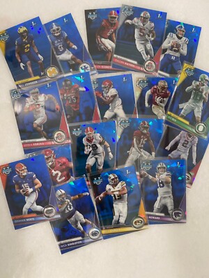 2023 Bowman Chrome University Football Sapphire Singles