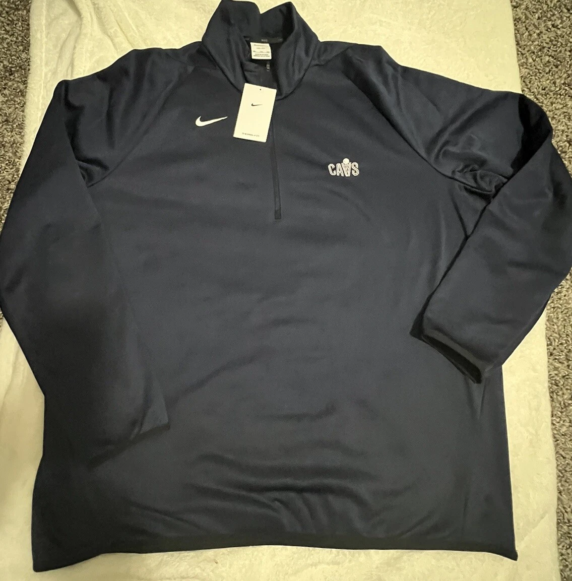 Nike Men's Therma 1/4 Zip Blue & Long Sleeve Training Top Size 2X LogCavalier